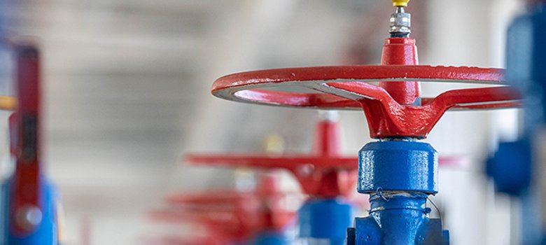 gas valves at the factory